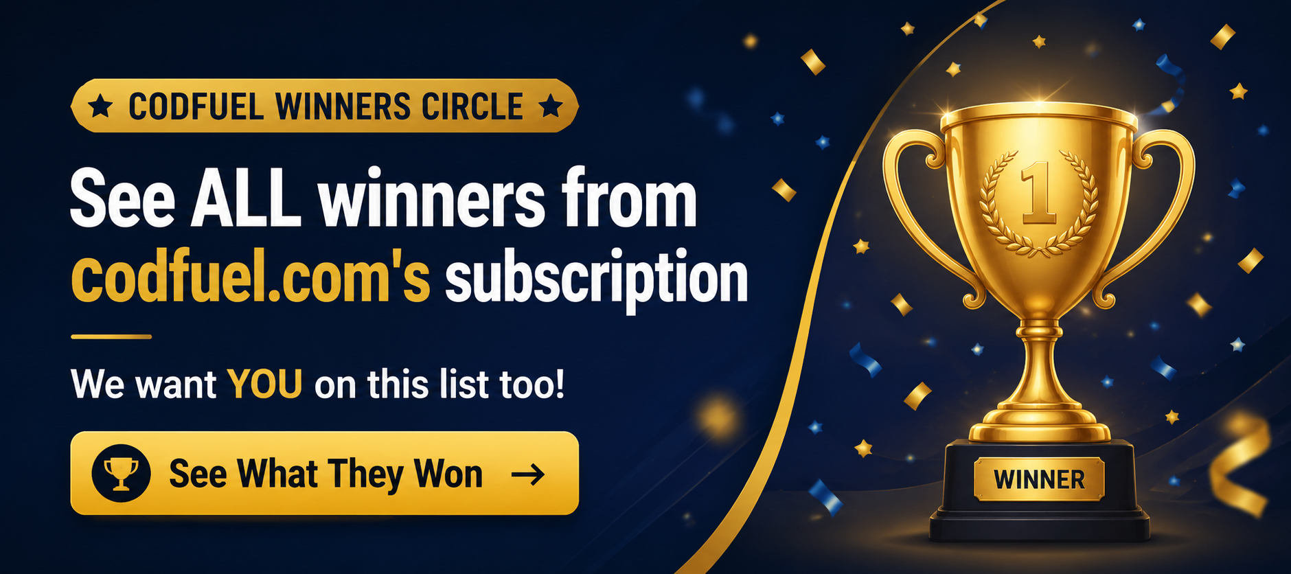 Codfuel.com Winners Circle